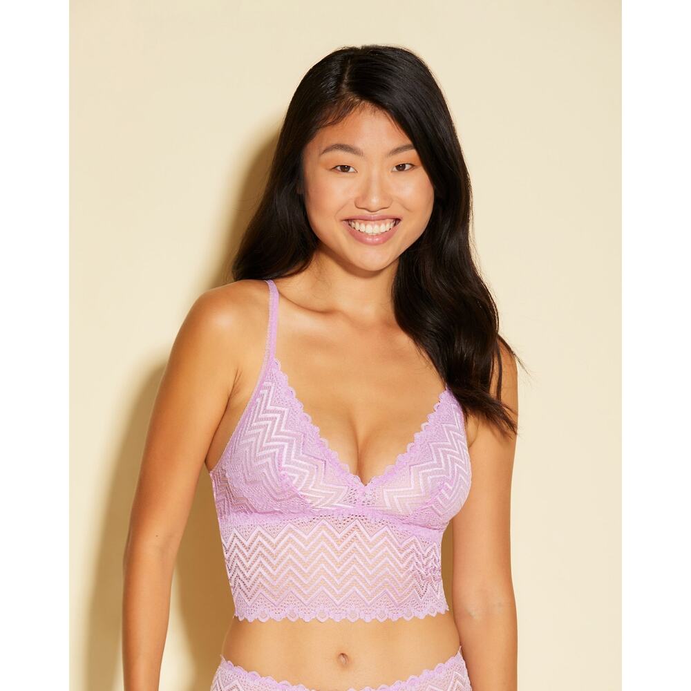 Cosabella Ashanti Curvy‎ Cropped Lace Cami Neela Flower Pink Size L NWT
